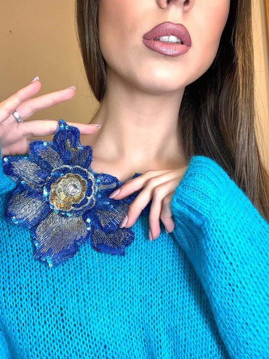 Maglioncino Acqua in Lana Mohair