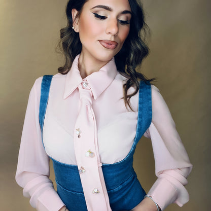 Camicia con cravatta gioiello