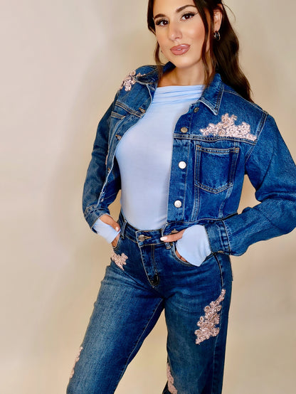 Giubbino Denim e Pizzo