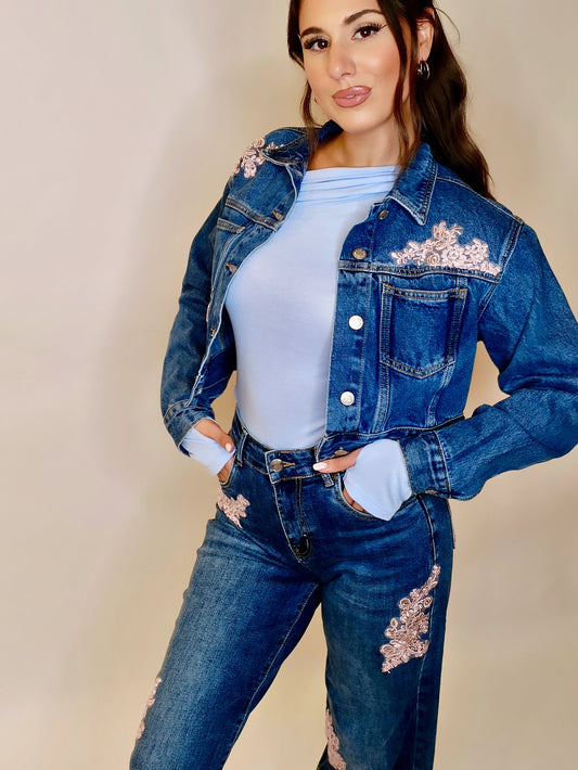 Giubbino Denim e Pizzo