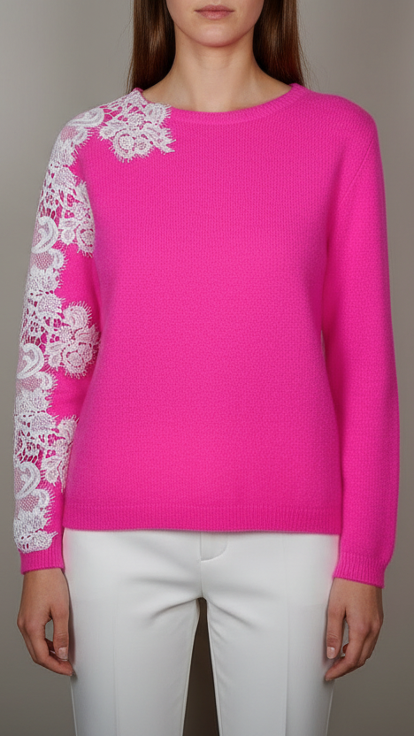 Maglioncino Baby Alpaca e pizzo