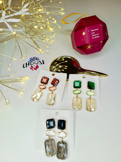 Orecchini Pendenti a Cristalli