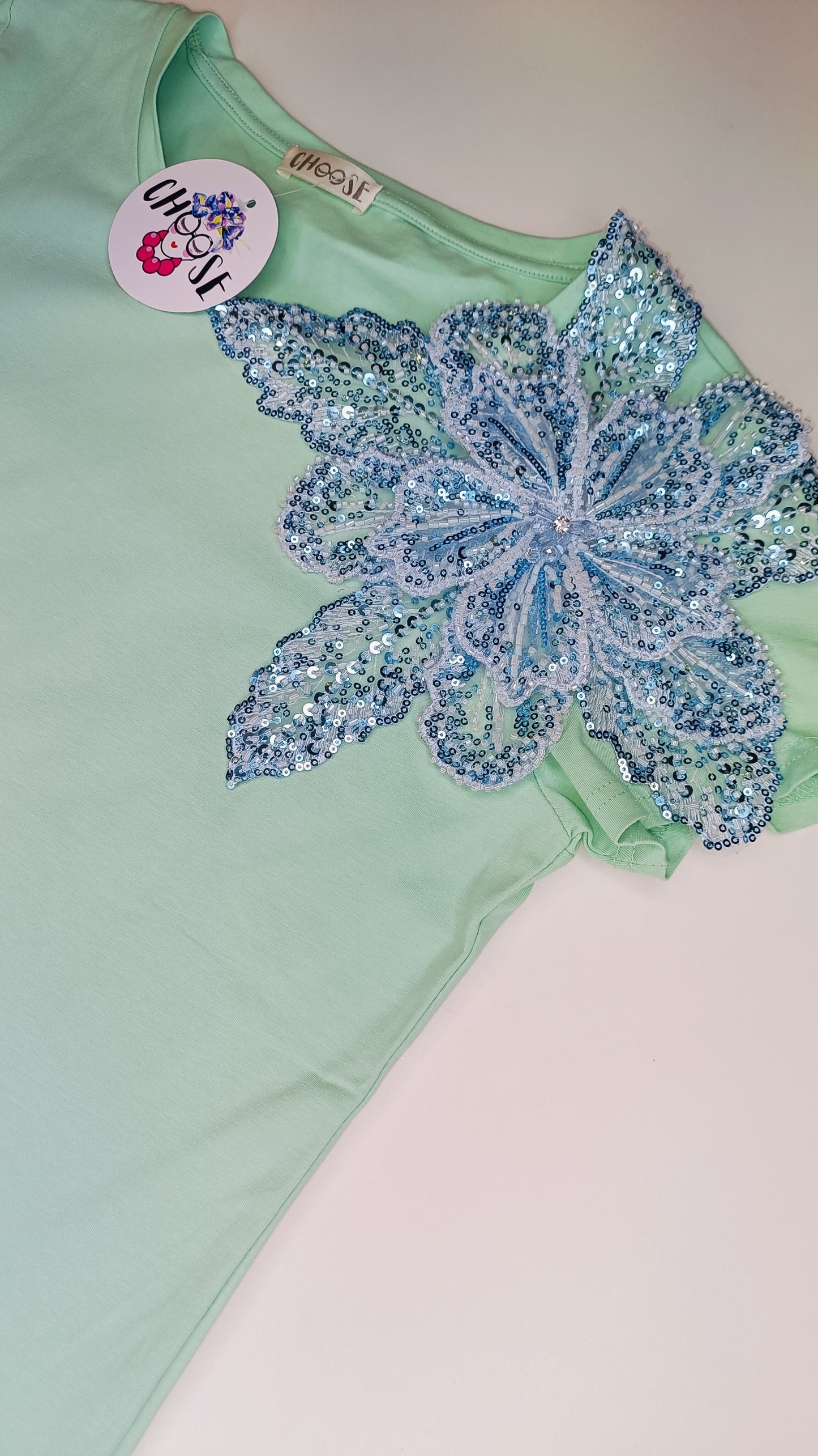 T-shirt Fiore Tridimensionale