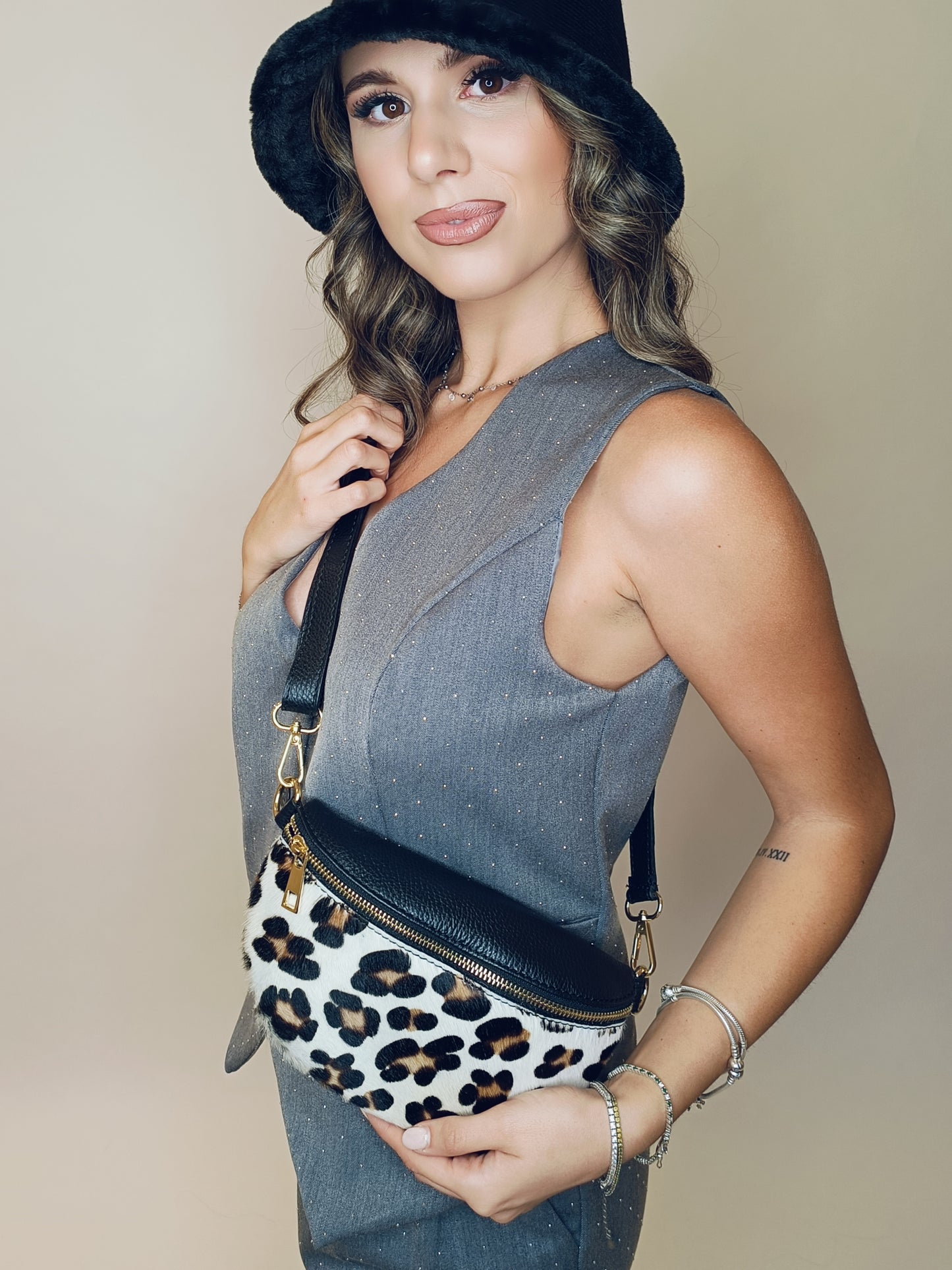 Cappello a bombetta con Ecopelliccia