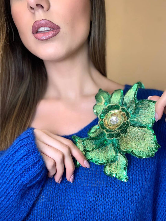 Maglioncino Blu in Lana Mohair