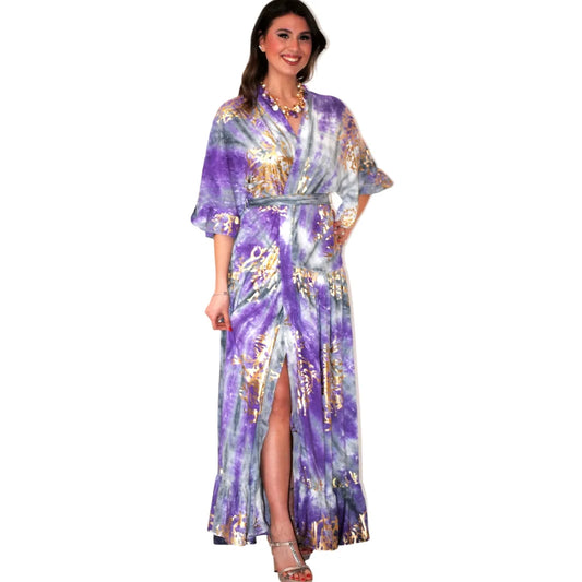 Vestito Kimono Sfumato Viola