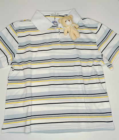 Polo a Righe con Charm Orsetto