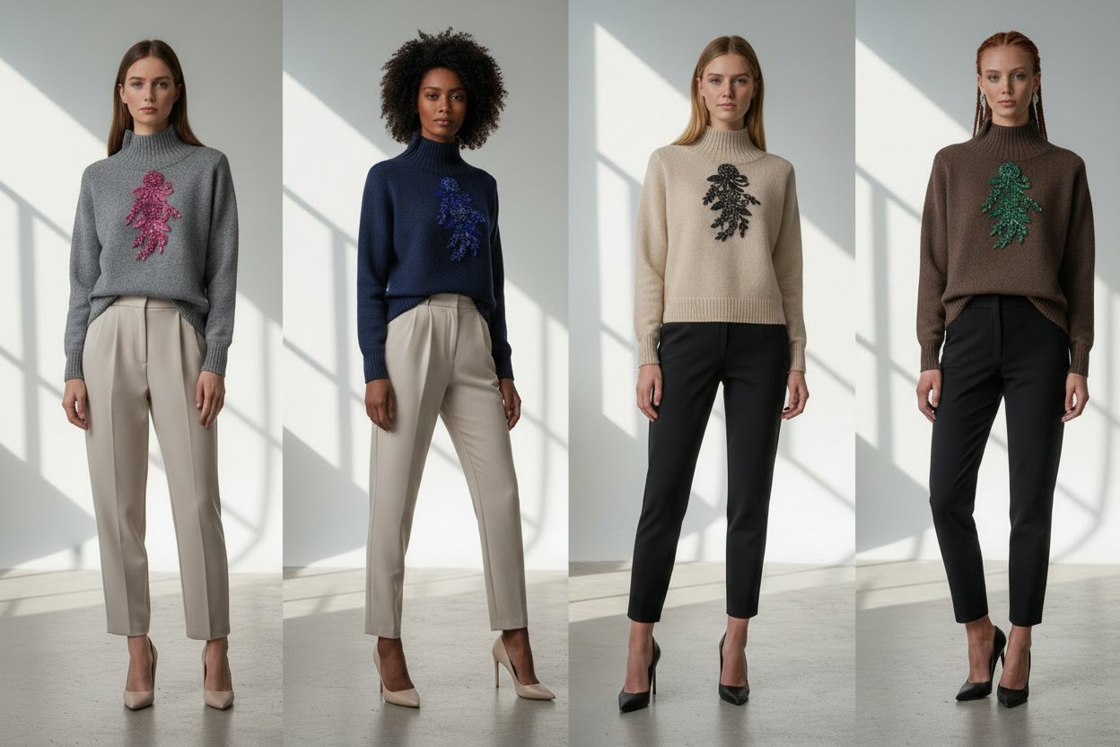 Maglione con Ramage di pietre