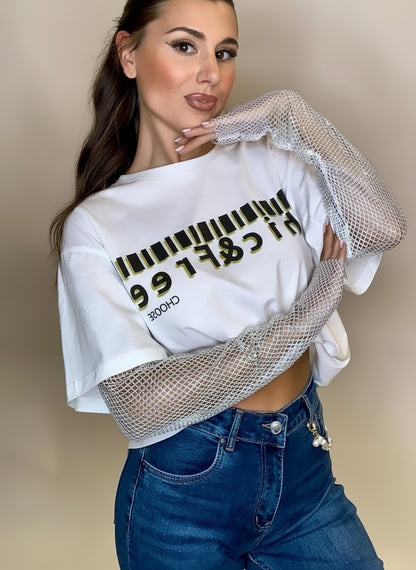 T-shirt Maniche Rete